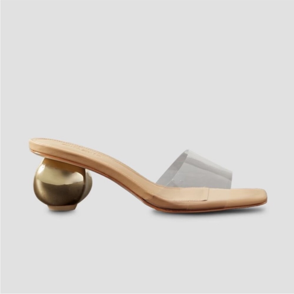 Stylish Tan and Gold Women's Heels